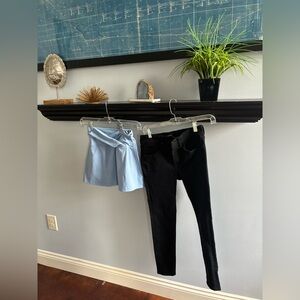 Yogalicious skort and Express Skinny mid rise jeans